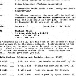 Announcements, 1995-11-01. ...