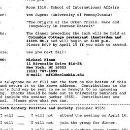 Announcements, 1996-04-01. ...