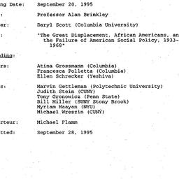 Minutes, 1995-09-20. Twenti...