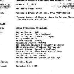 Minutes, 1995-12-05. Twenti...