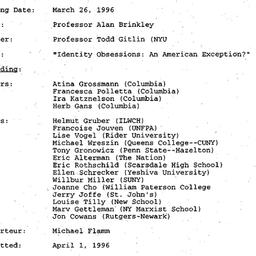 Minutes, 1996-03-26. Twenti...
