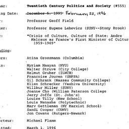 Minutes, 1996-02-22. Twenti...