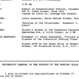 Announcements, 1979-10-17. ...