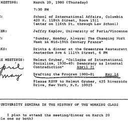 Announcements, 1980-03-20. ...