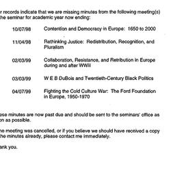 Minutes, 1999-06-17. Twenti...