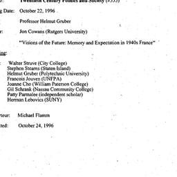 Minutes, 1996-10-22. Twenti...