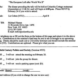 Announcements, 1997-02-05. ...