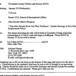 Announcements, 1997-01-09. ...