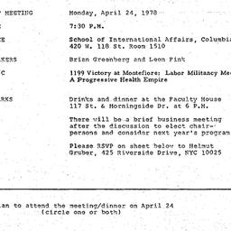 Announcements, 1978-04-24. ...