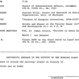 Announcements, 1978-01-25. ...
