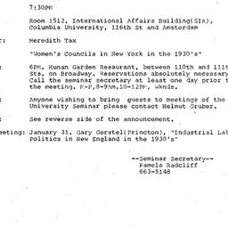 Announcements, 1984-12-12. ...