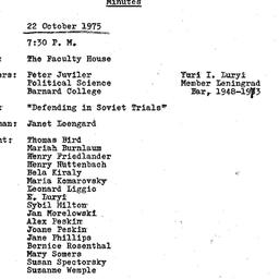 Minutes, 1975-10-22. Law an...