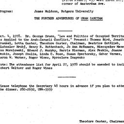 Announcements, 1978-11-02. ...