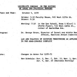 Announcements, 1978-10-04. ...