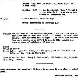 Announcements, 1979-03-21. ...