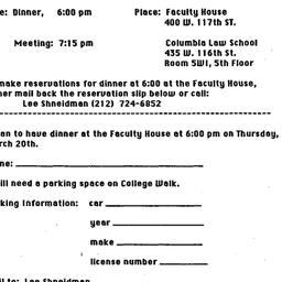 Announcements, 1991-03-14. ...