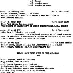 Schedules, Law and Politics...