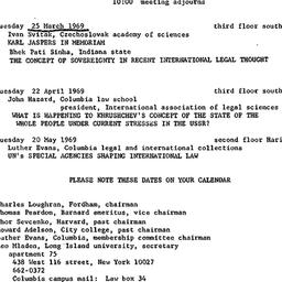 Schedules, Law and Politics...