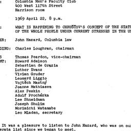 Minutes, 1969-04-22. Law an...