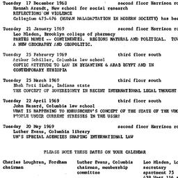 Schedules, Law and Politics...