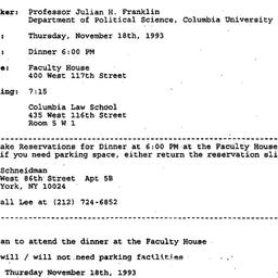 Announcements, 1993-11-18. ...