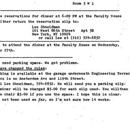 Announcements, 1993-10-27. ...
