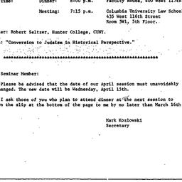 Announcements, 1987-03-18. ...