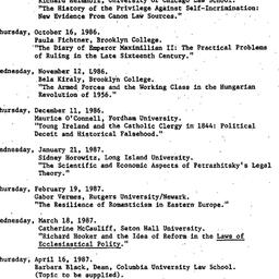 Schedules, Law and Politics...