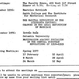 Announcements, 1976-12-02. ...