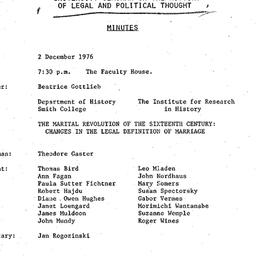 Minutes, 1976-12-02. Law an...
