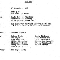 Minutes, 1976-11-10. Law an...