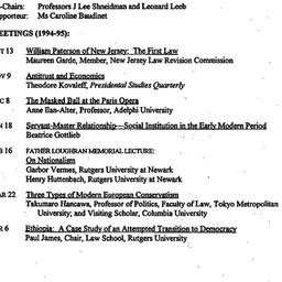 Schedules, Law and Politics...