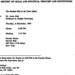 Announcements, 1994-12-08. ...