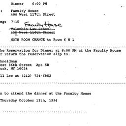 Announcements, 1994-10-13. ...