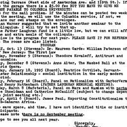 Announcements, 1995-07-30. ...