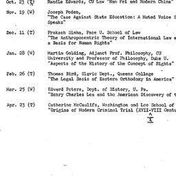 Schedules, Law and Politics...