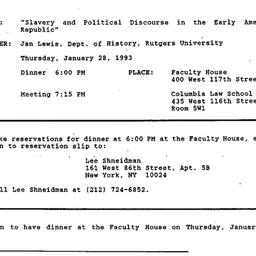 Announcements, 1993-01-28. ...