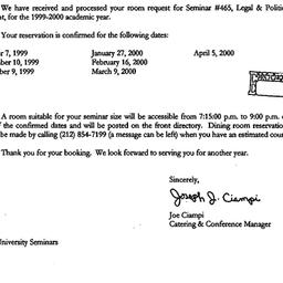 Correspondence, 2000-06-28....