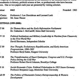 Schedules, Law and Politics...