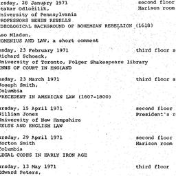 Schedules, Law and Politics...