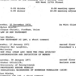 Schedules, Law and Politics...