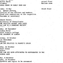 Schedules, Law and Politics...