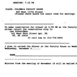 Announcements, 1995-12-06. ...