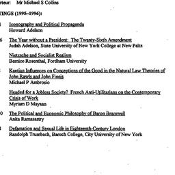 Schedules, Law and Politics...