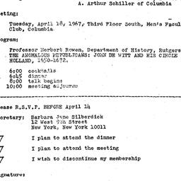 Announcements, 1967-04-18. ...