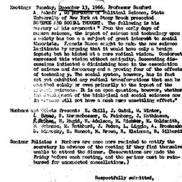 Minutes, 1966-12-13. Law an...