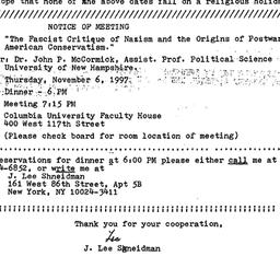 Announcements, 1997-10-21. ...