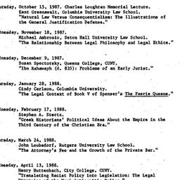 Schedules, Law and Politics...