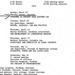 Schedules, Law and Politics...