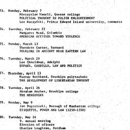 Schedules, Law and Politics...